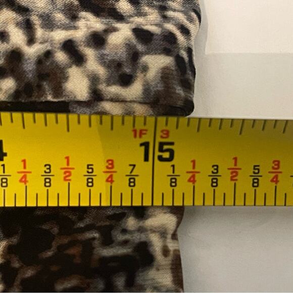 Jones New York Brown Tan Animal Print Faux Wrap Career Dress NWOT Size 8 - Picture 12 of 13